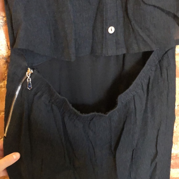 Black Linen Jumpsuit - Picture 3 of 8